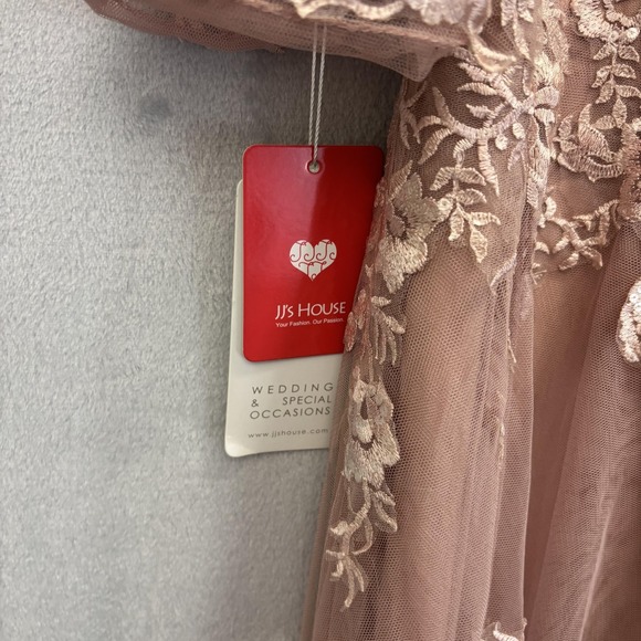 NWT JJ's House Lace Tulle Gown 26W Dusty Rose Embroidered Evening Bridesmaid - Picture 6 of 16